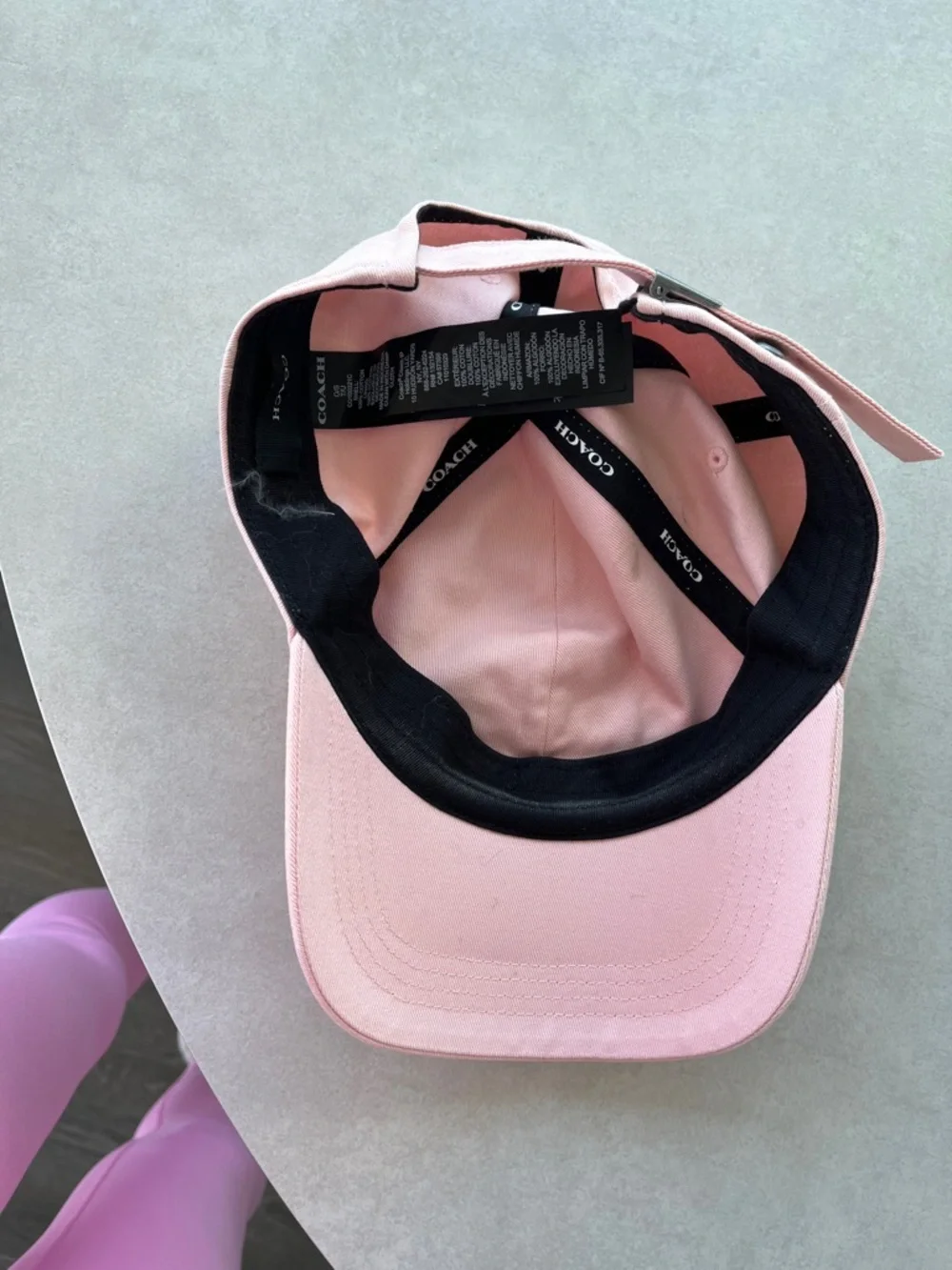 Coach Pink Logo Baseball Cap